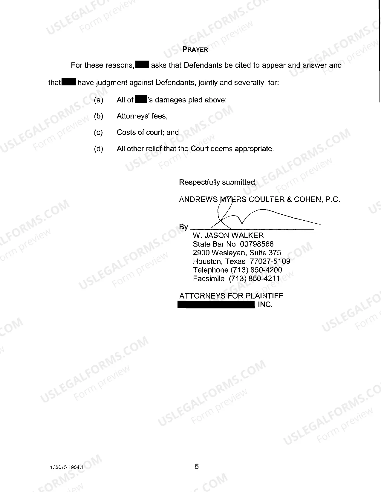 Preview A01 Plaintiff's Original Petition regarding Collection of Payment for Goods