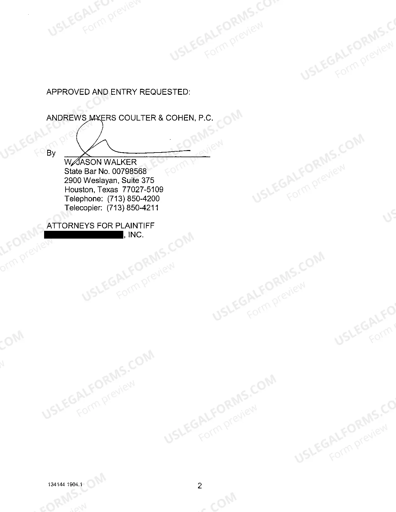 Preview A04 Order Granting Plaintiff's Nonsuit Without Prejudice