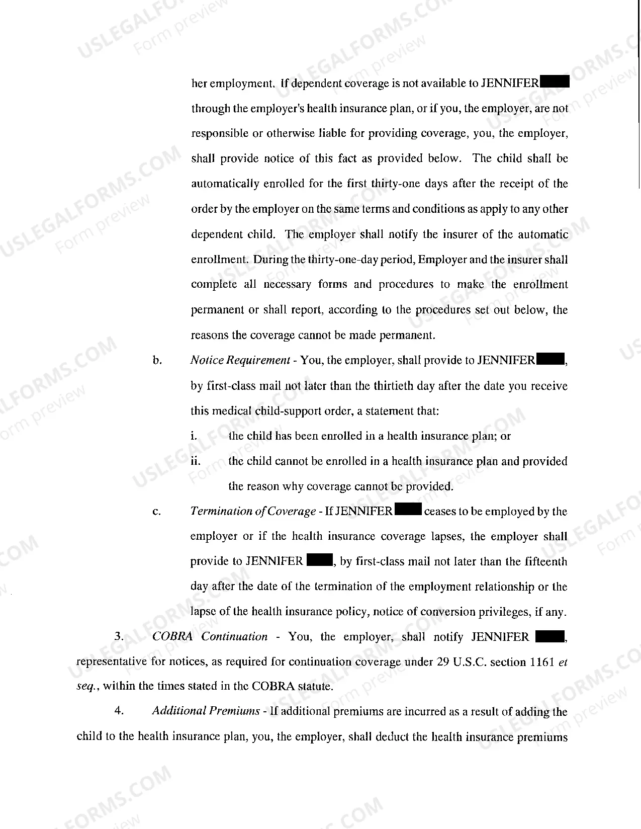 Preview A03 Medical Child Support Order