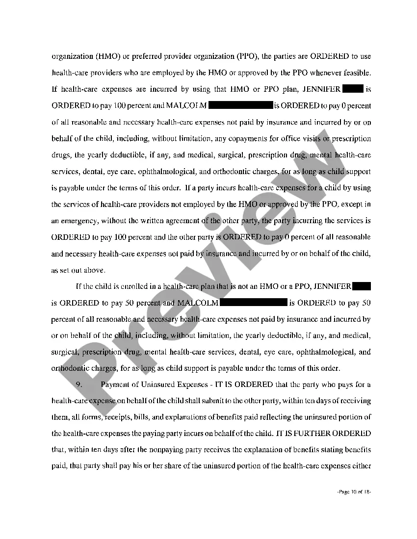 Preview A05 Order in Suit Affecting the Parent / Child Relationship