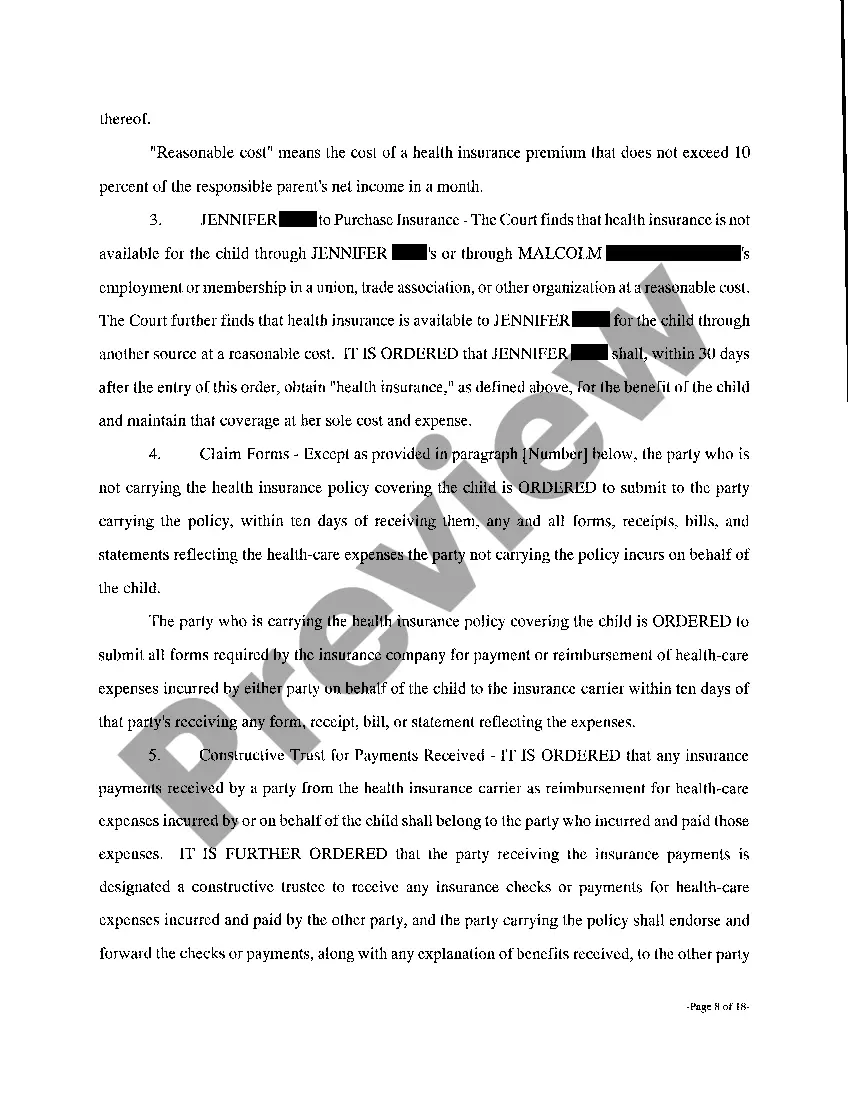 Preview A05 Order in Suit Affecting the Parent / Child Relationship