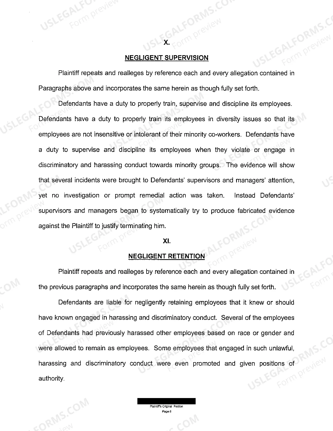 Preview A01 Plaintiff's Original Petition for Negligent Hiring and Assault