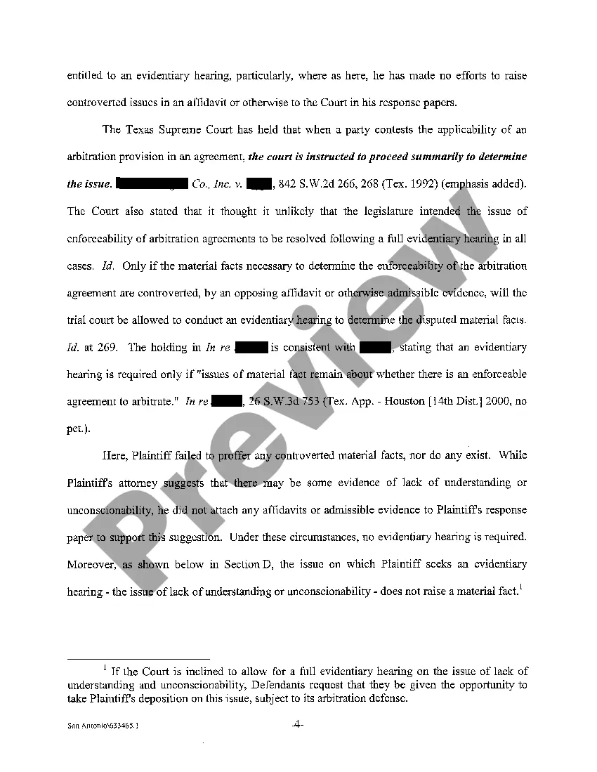 Get A07 Motion to Compel Arbitration and Dismiss Preview A07 Motion to Compel Arbitration and Dismiss