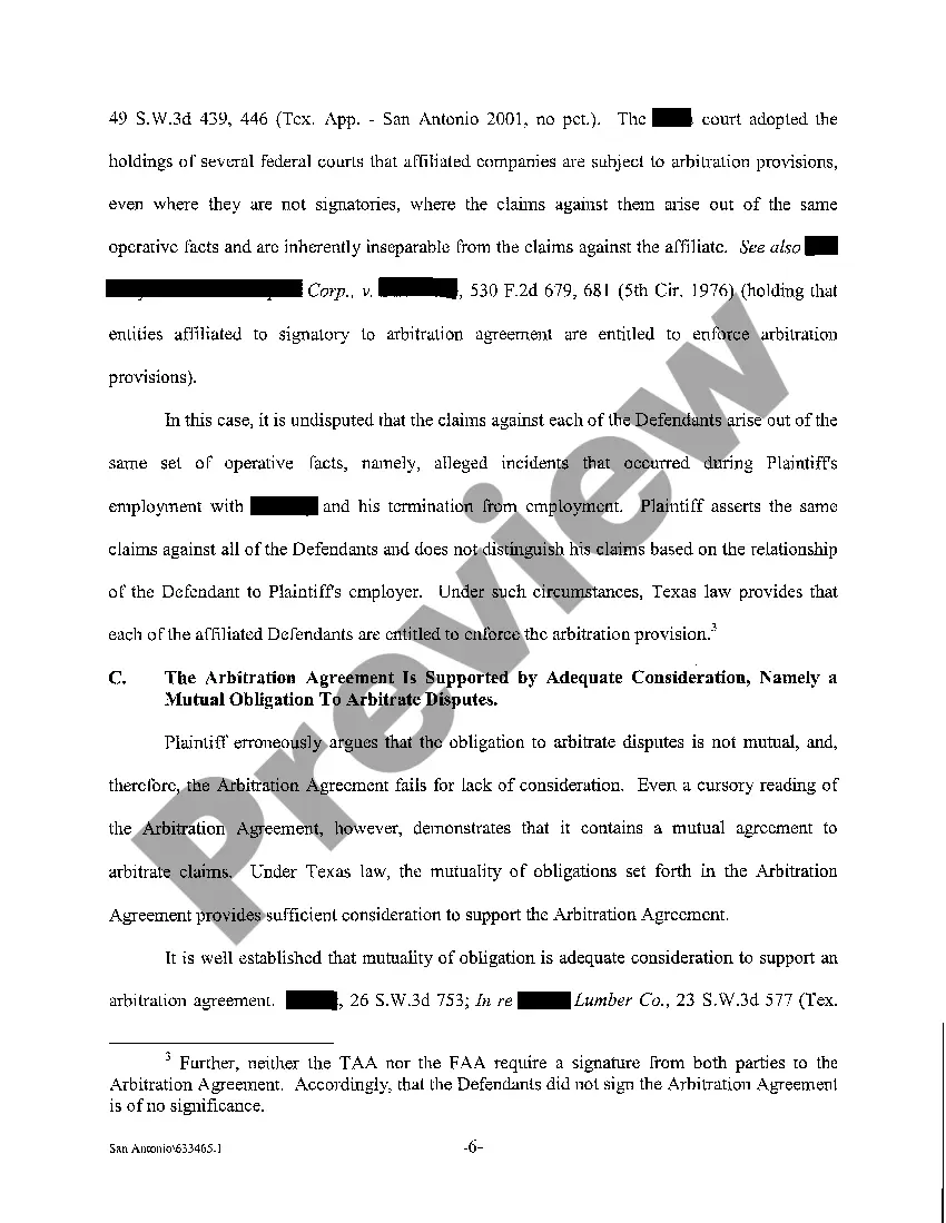 Get A07 Motion to Compel Arbitration and Dismiss Preview A07 Motion to Compel Arbitration and Dismiss