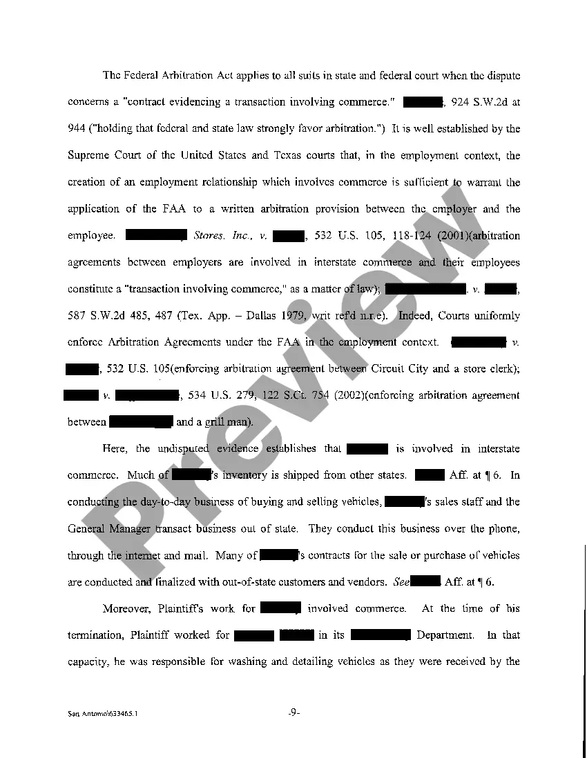 Get A07 Motion to Compel Arbitration and Dismiss Preview A07 Motion to Compel Arbitration and Dismiss