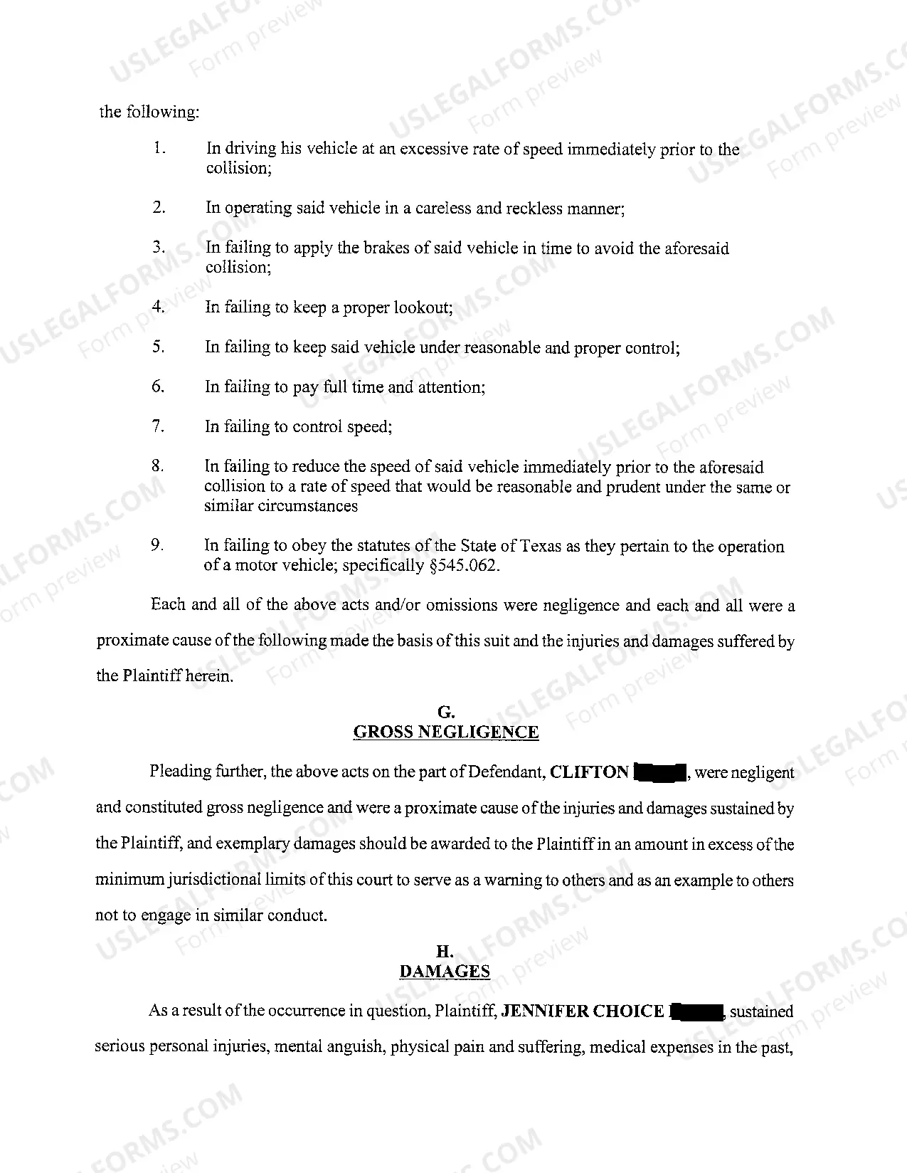Preview A01 Plaintiff's Original Petition regarding Uninsured Underinsured Motorist