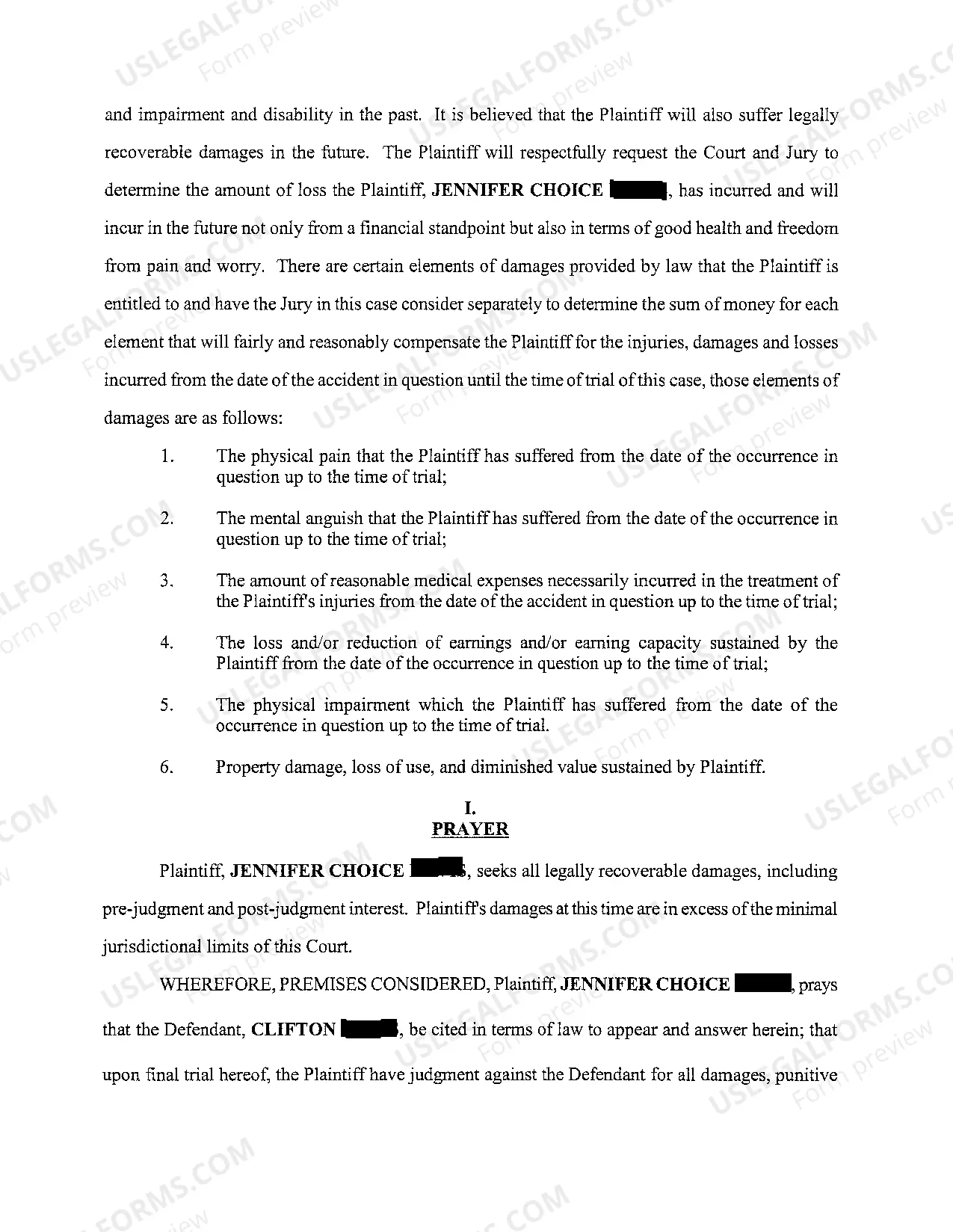 Preview A01 Plaintiff's Original Petition regarding Uninsured Underinsured Motorist