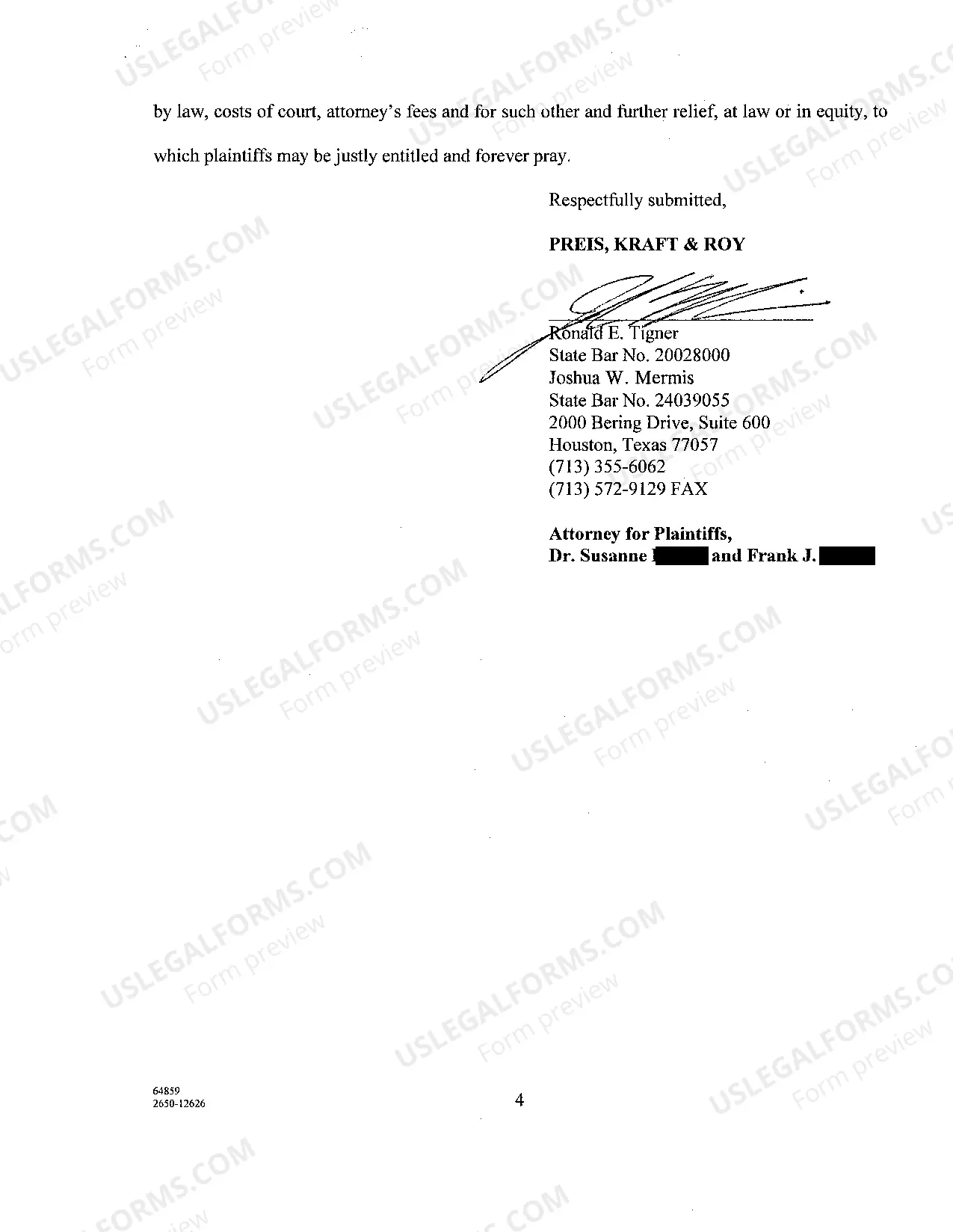 Preview A01 Plaintiff's Original Petition regarding Fair Credit Reporting Act