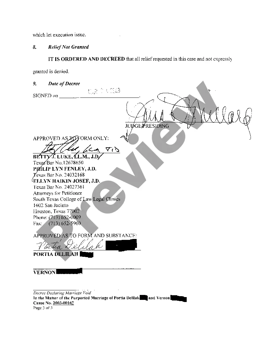 Get A04 Decree Declaring Marriage Void Preview A04 Decree Declaring Marriage Void