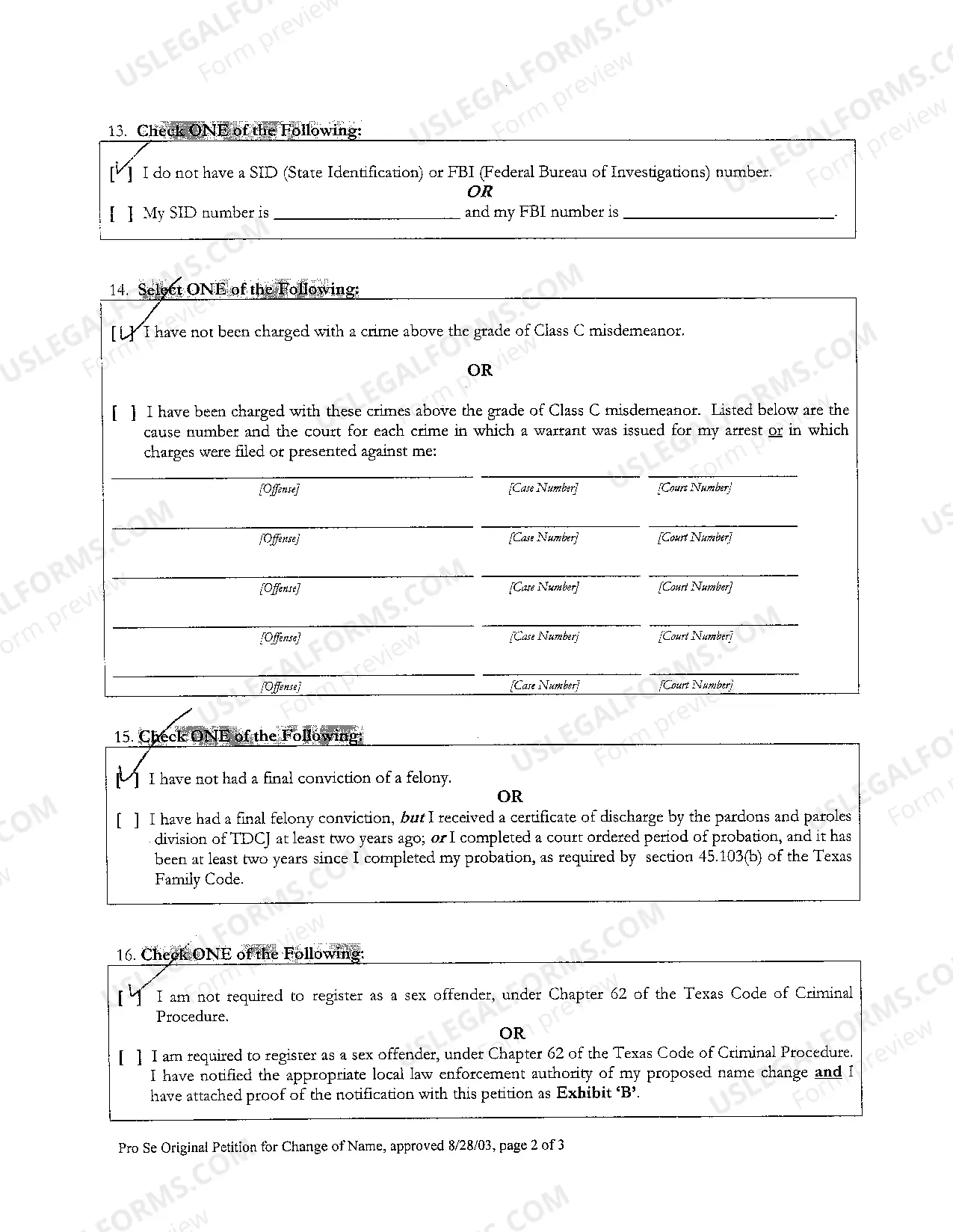 Preview A01 Original Petition for Change of Name of Adult