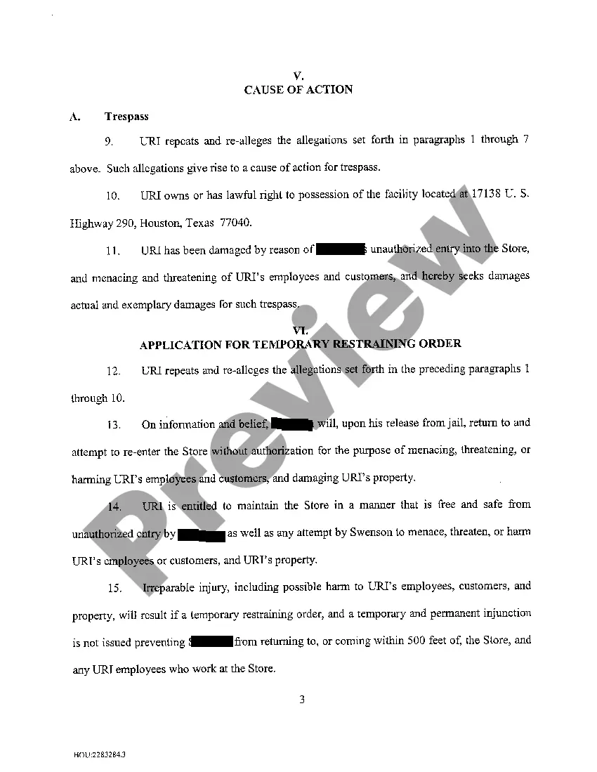 Get A01 Petition Application for Restraining Order Injunction regarding Harassment Preview A01 Petition Application for Restraining Order Injunction regarding Harassment