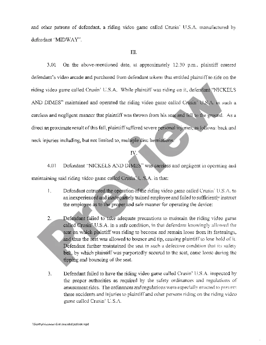 Preview A01 Plaintiff's Original Petition for Products Liability