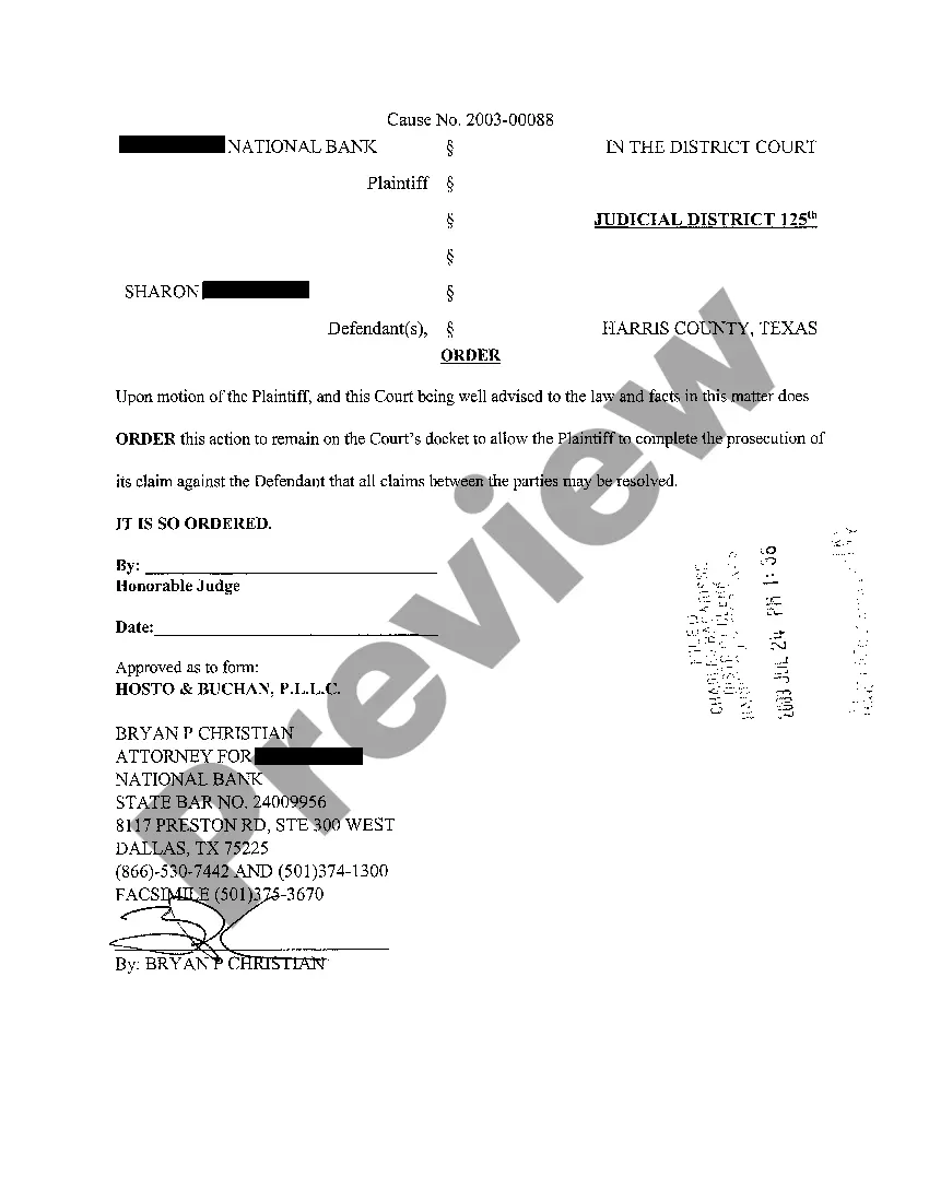 Preview A04 Motion to Retain Action on the Court's Docket