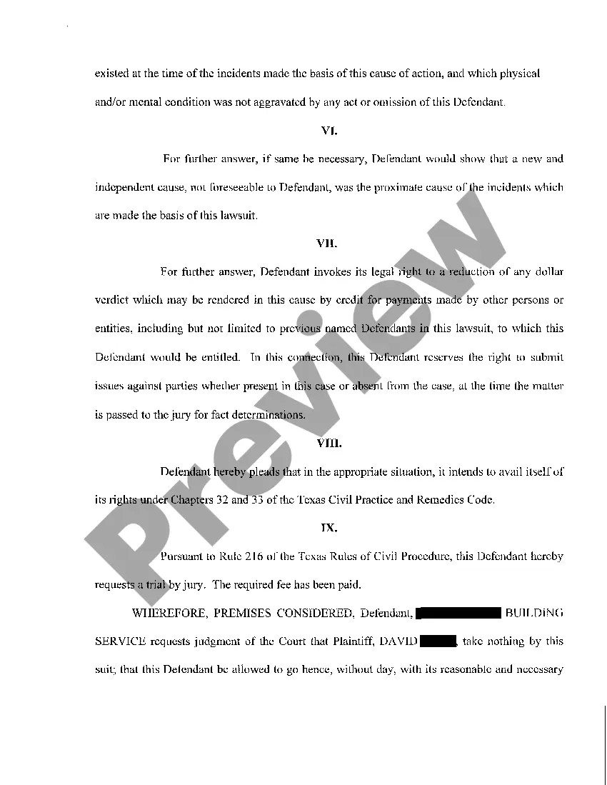 Preview A02 Original Answer and Request for Trial by Jury