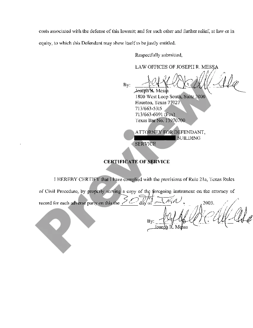 Preview A02 Original Answer and Request for Trial by Jury