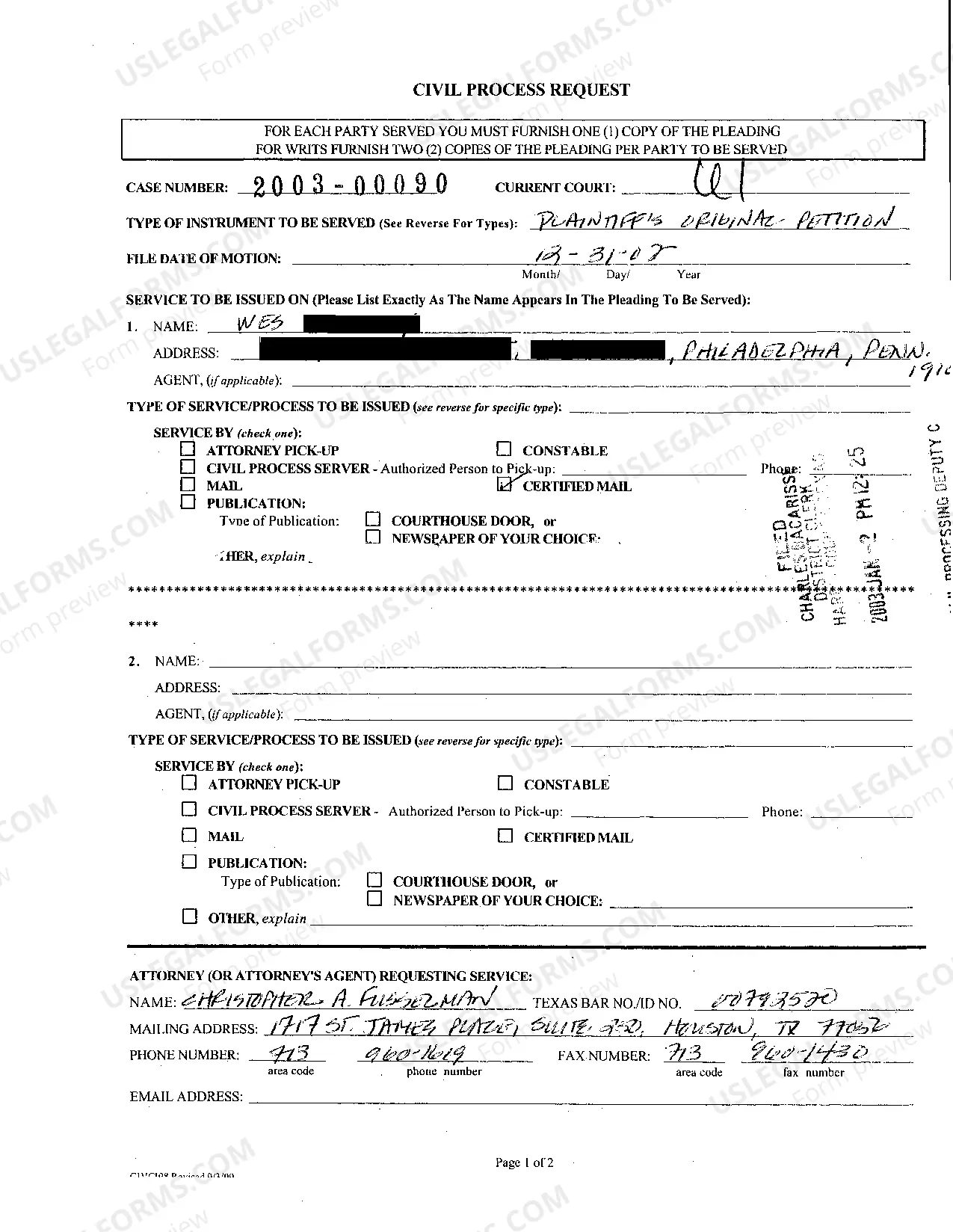 Preview A01 Plaintiff's Original Petition for Employment Termination due to Sex Discrimination