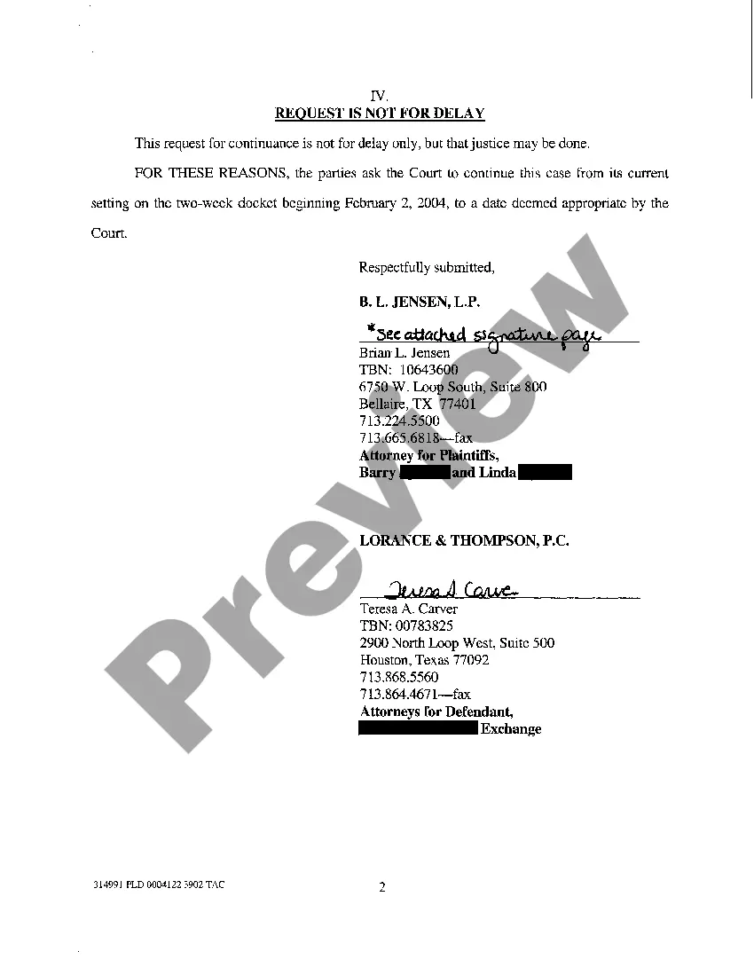 Preview A06 Agreed First Motion for Continuance