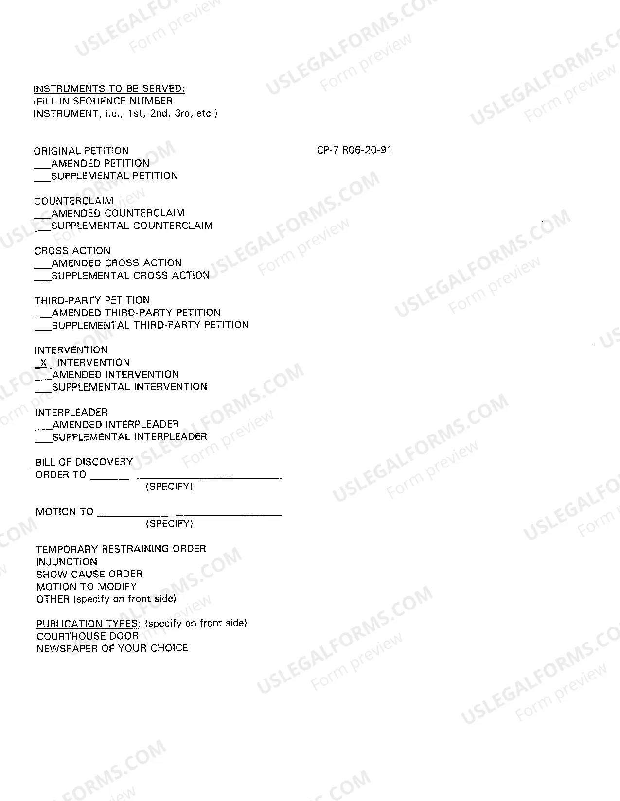 Preview A10 Civil Process Request