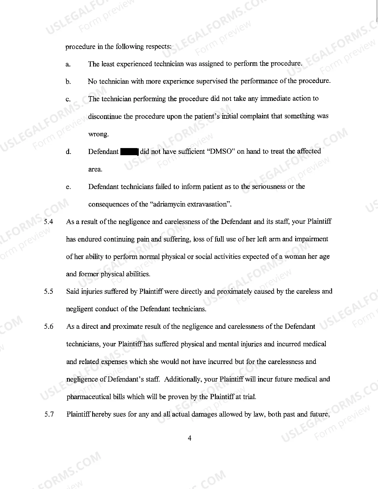 Preview A01 Plaintiff's Original Petition for Medical Malpractice