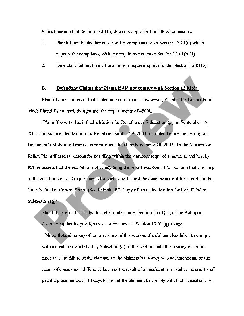 Preview A04 Plaintiff's Response to Defendant's Motion