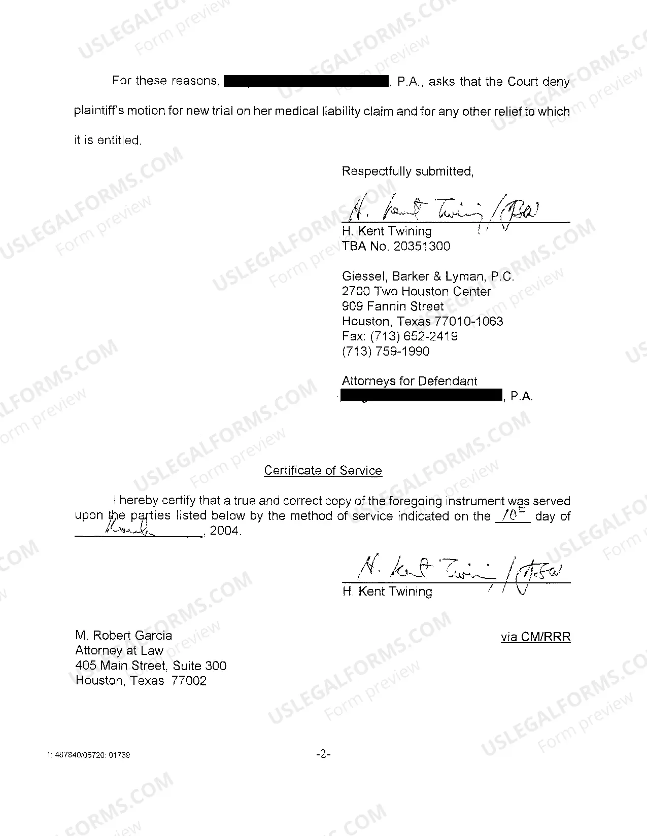 Preview A10 Response Opposing Motion for New Trial