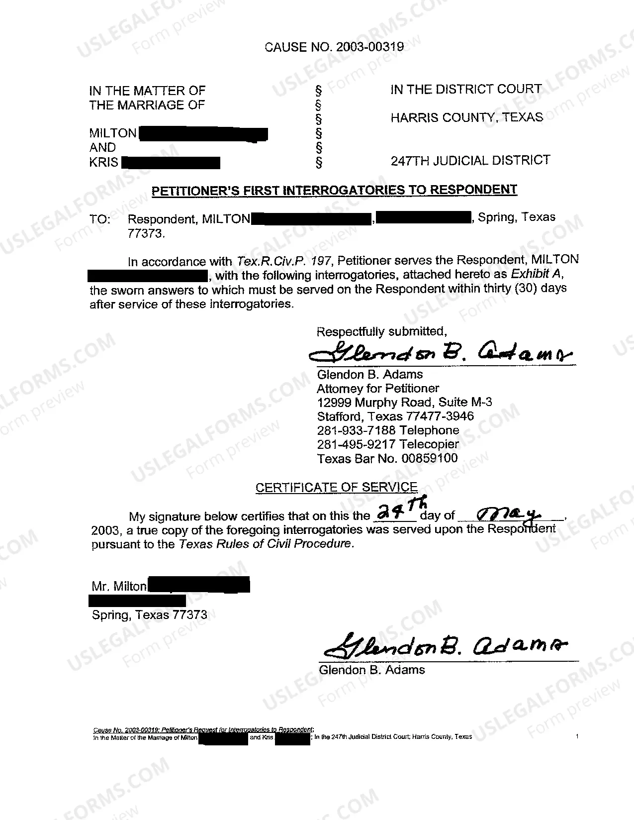 Preview A05 Request for Disclosure to Respondent