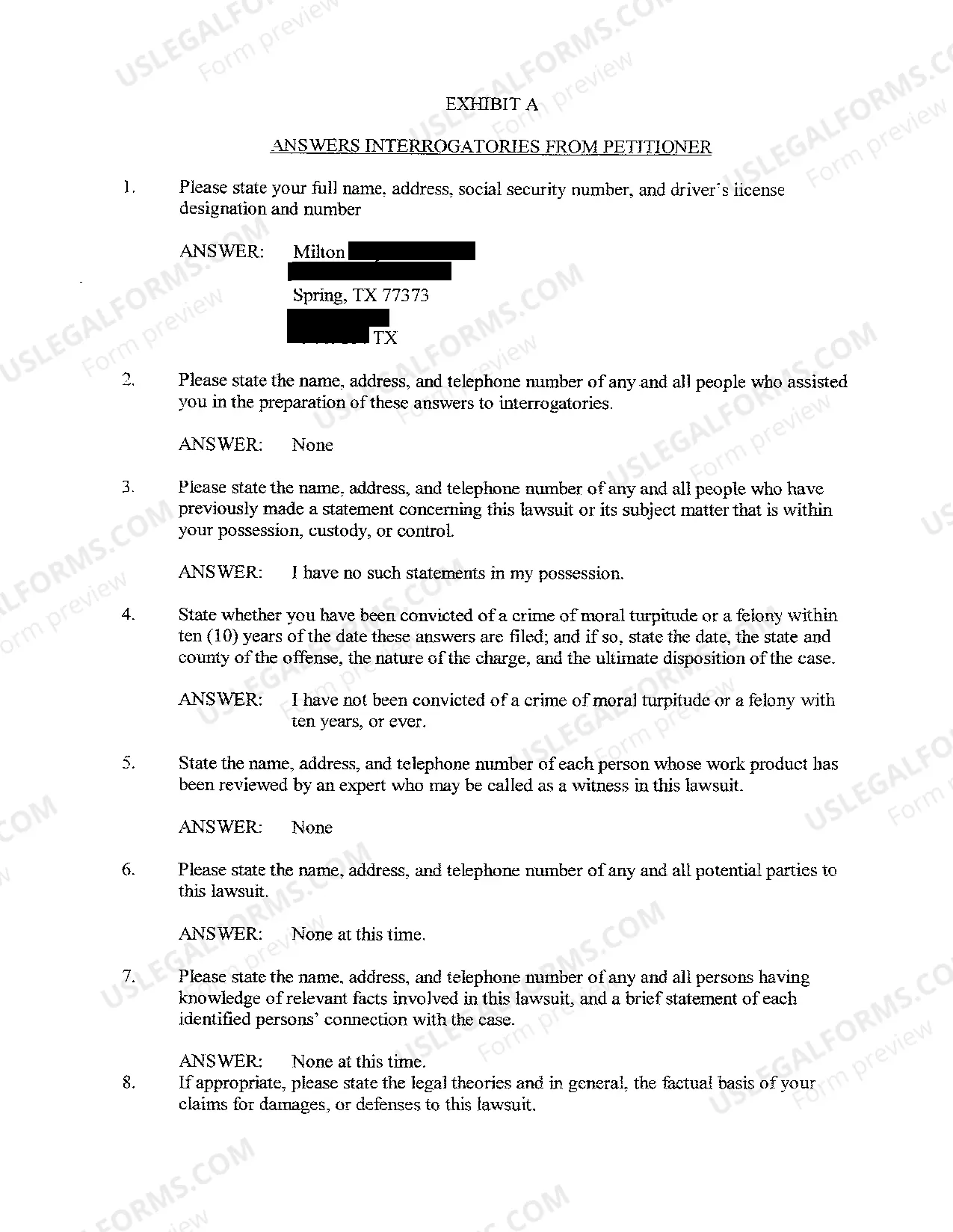 Preview A05 Request for Disclosure to Respondent