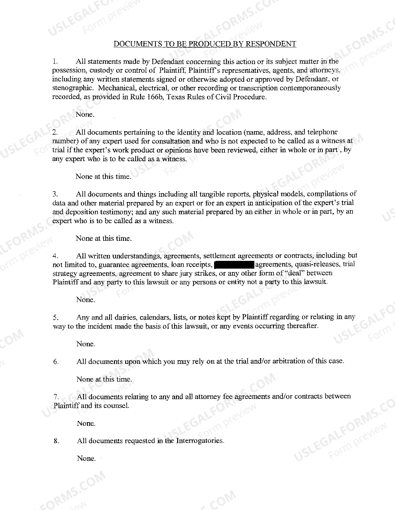 Preview A05 Request for Disclosure to Respondent