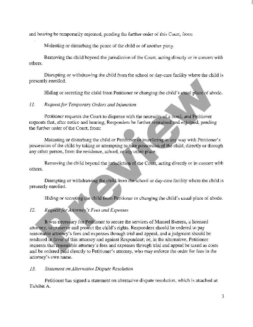 Preview A01 Petition in Suit Affecting the Parent Child Relationship