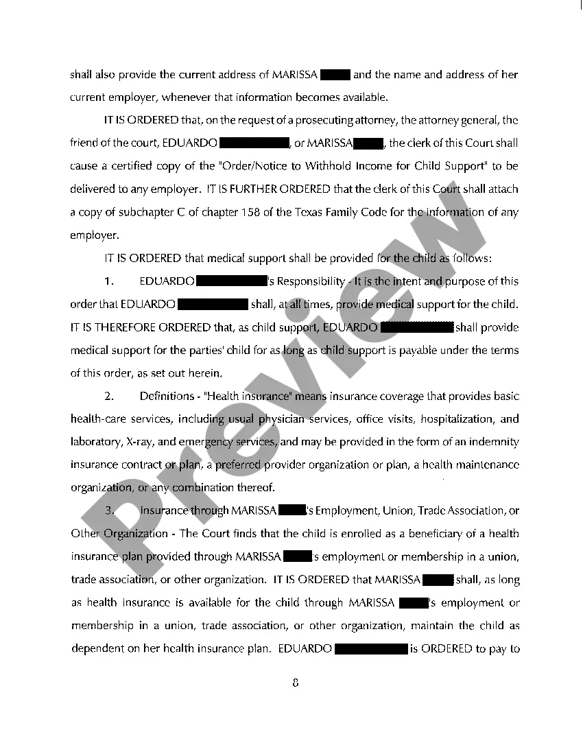 Preview A07 Order Affecting the Parent / Child Relations