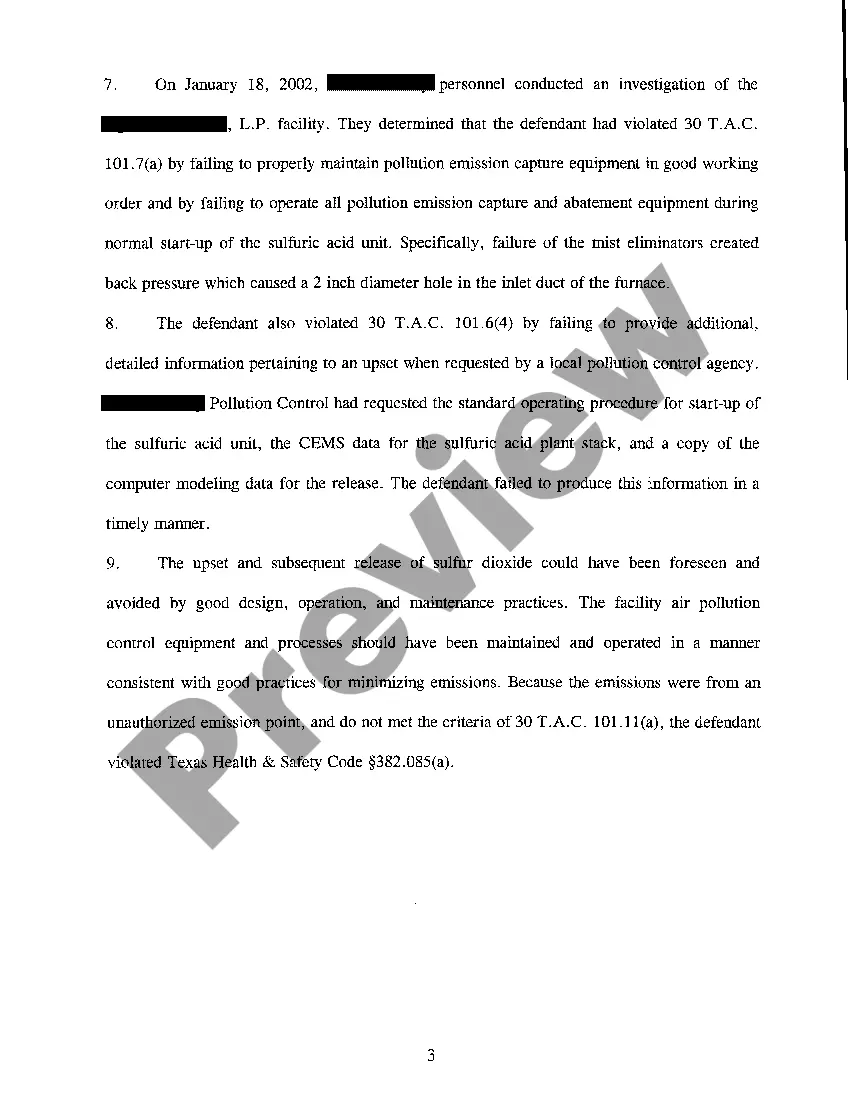 Preview A01 Plaintiff's Original Petition for Injunction Against Pollution