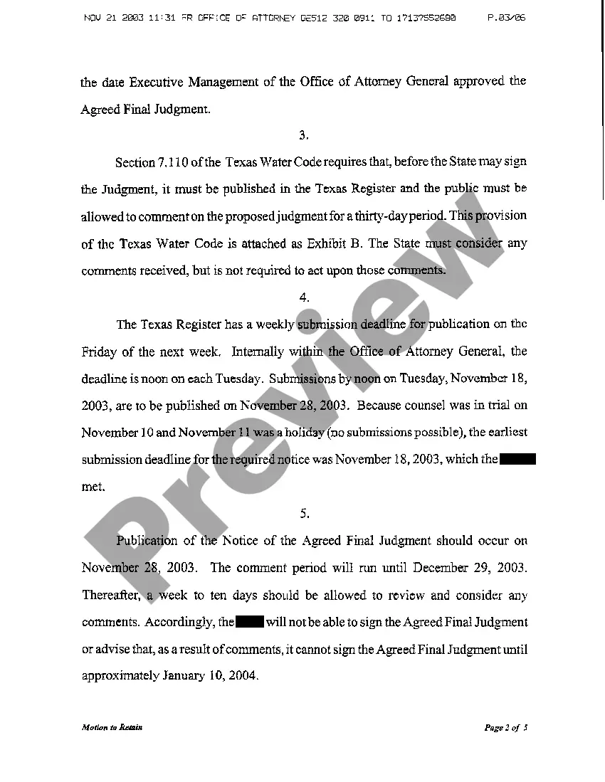 Get A04 Motion to Retain on Docket Preview A04 Motion to Retain on Docket