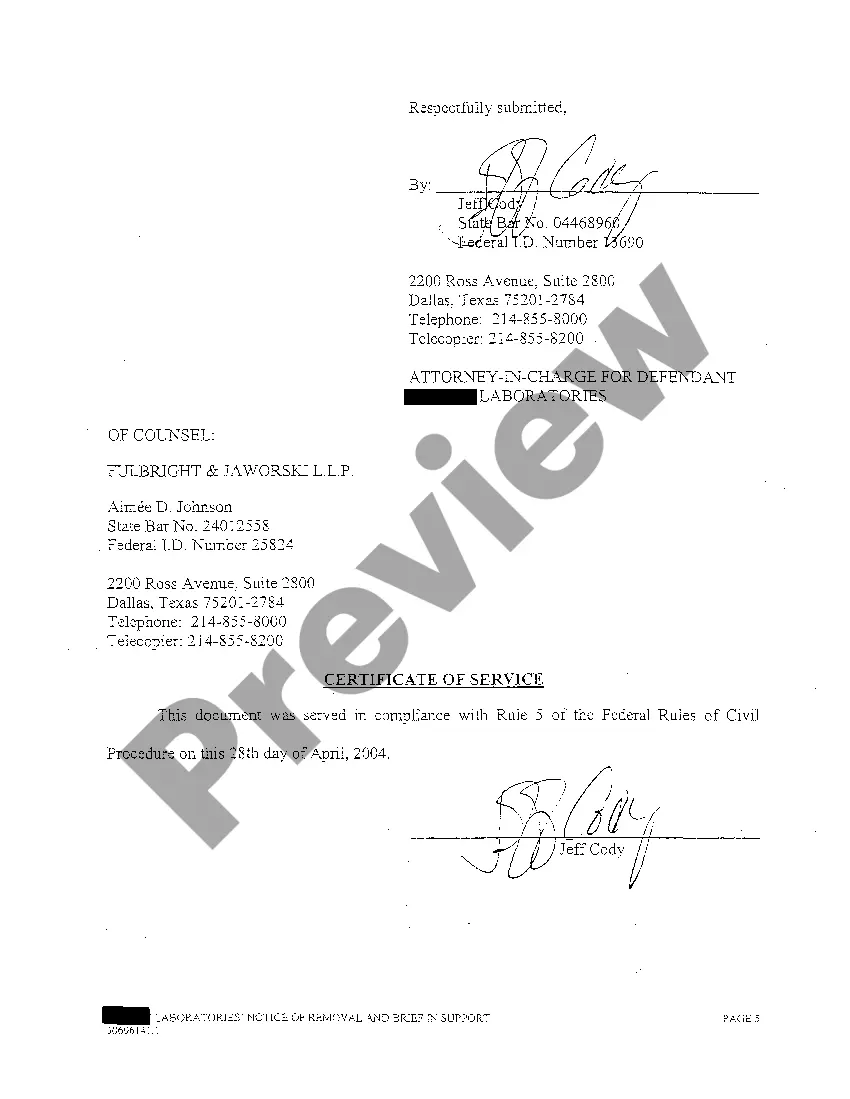 Preview A05 Notice of Removal and Brief in Support