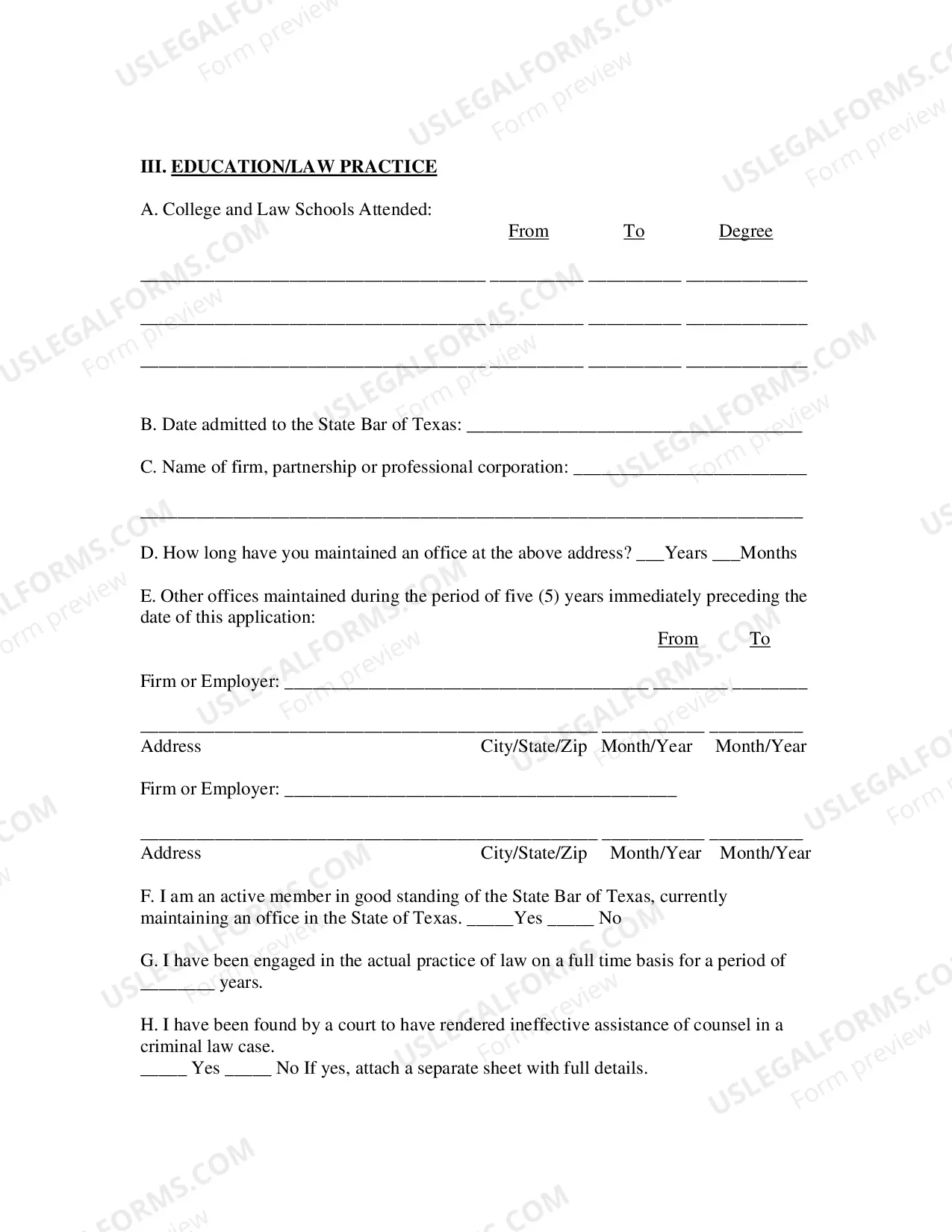 Preview Application For Appointment As Counsel