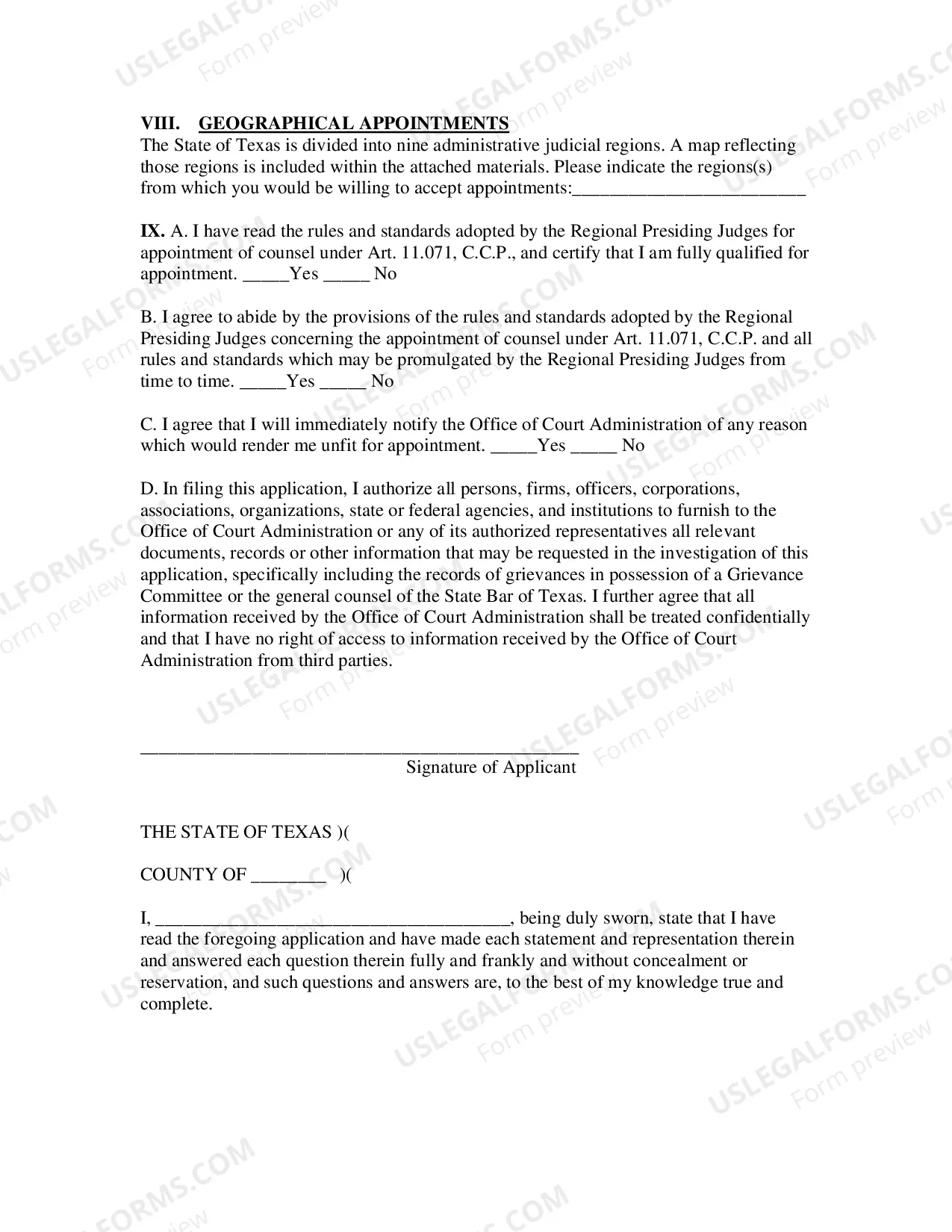 Preview Application For Appointment As Counsel