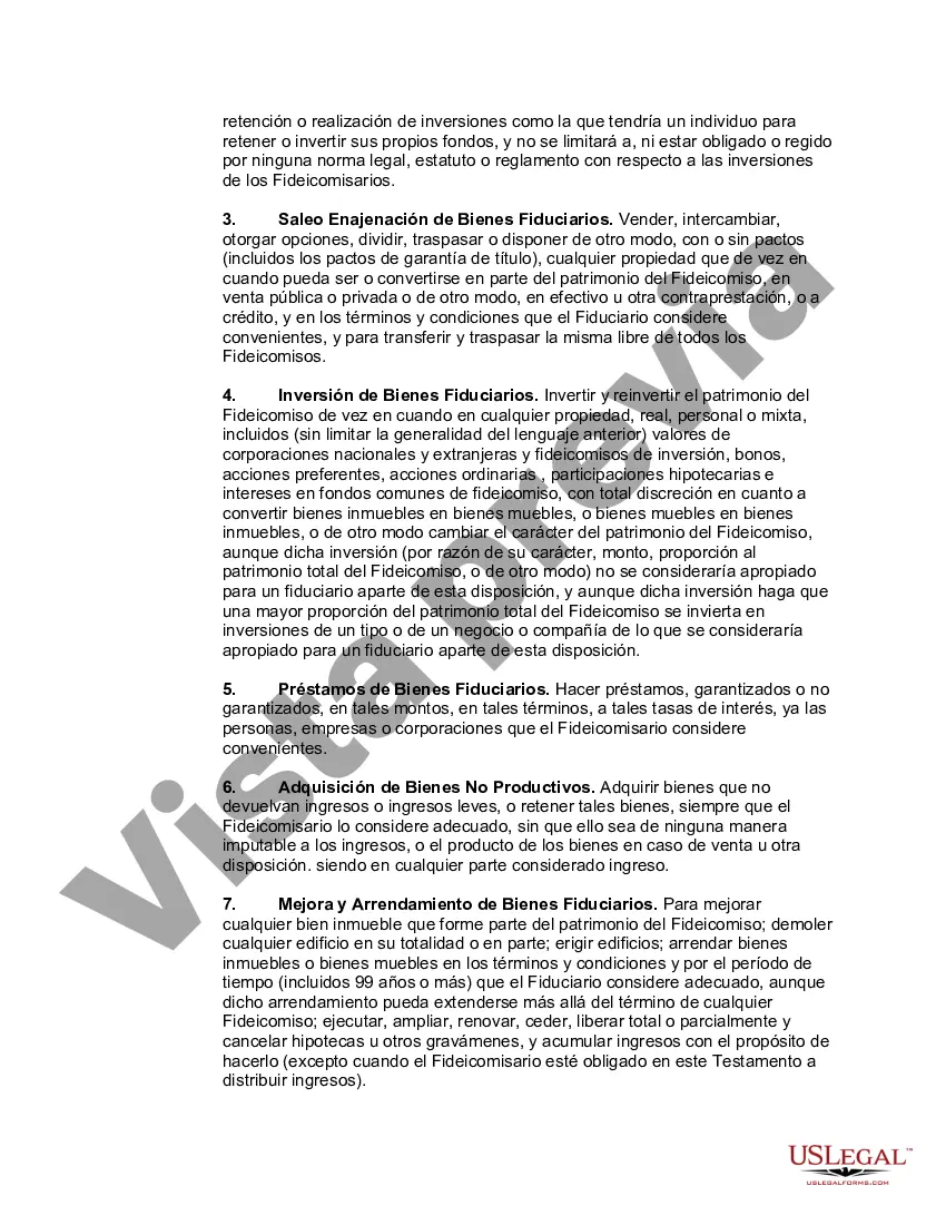 Preview Testamento de una persona casada para el estado de Texas con hijos con un fideicomiso de refugio de crédito para el cónyuge y un fideicomiso para los hijos - Fideicomiso marital