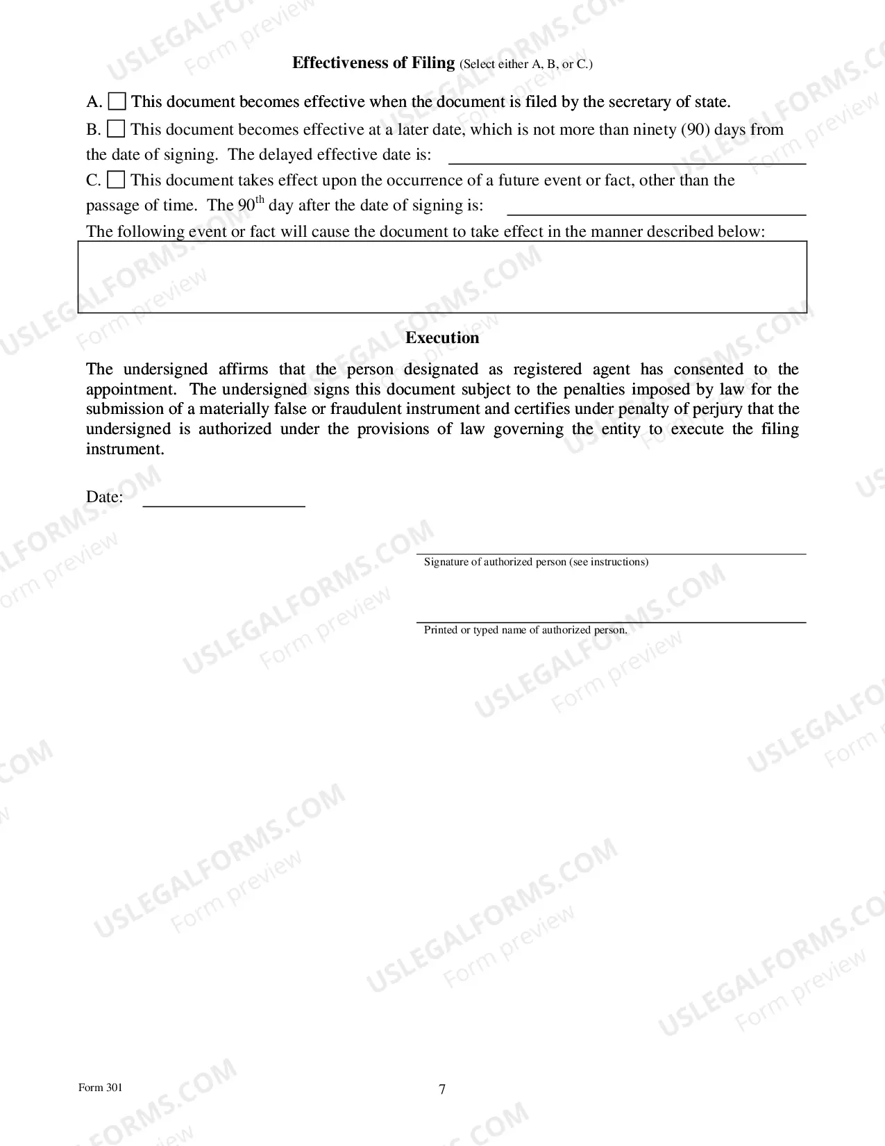 Preview Application For Registration of A Foreign For-Profit Corporation