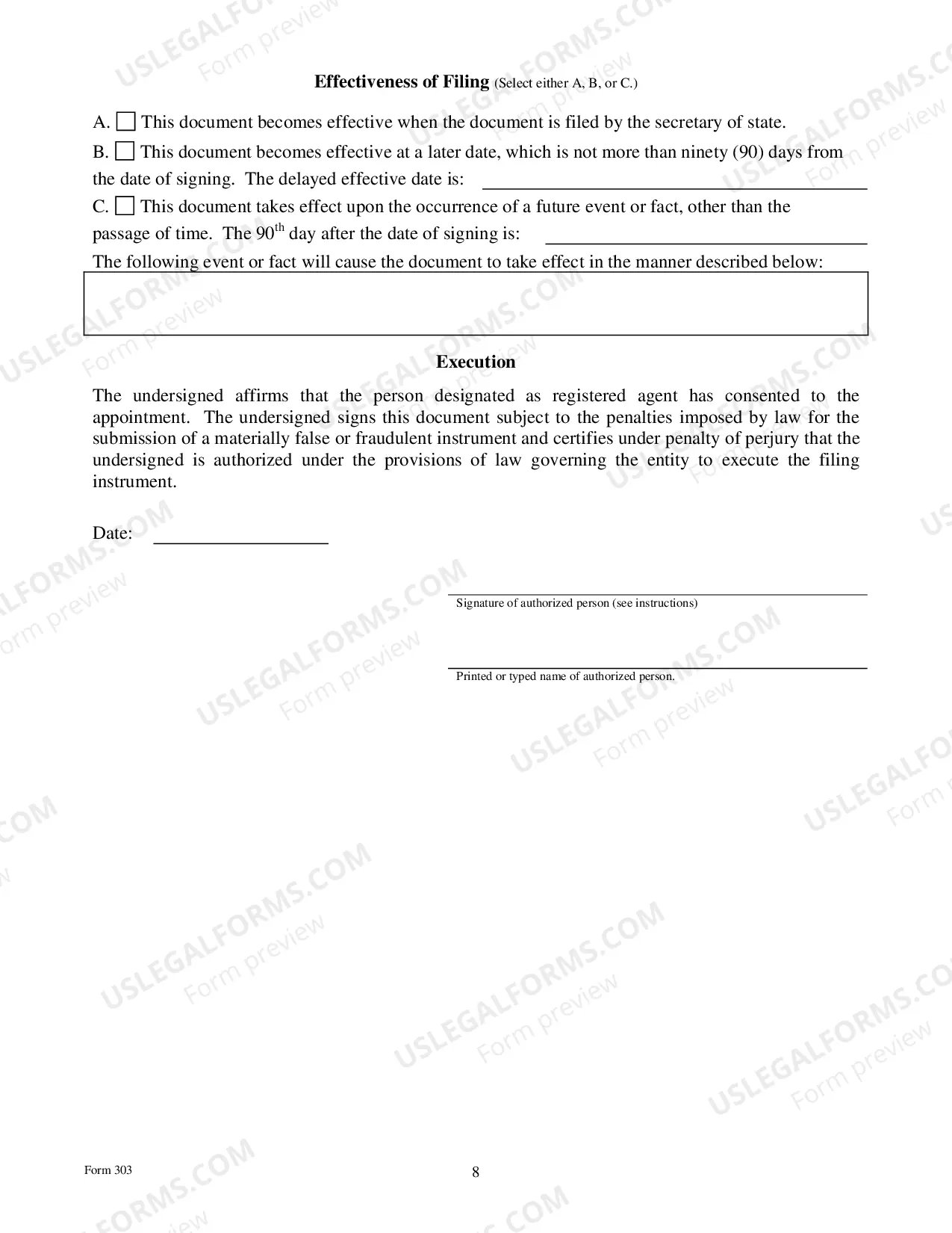 Preview Application For Registration of A Foreign Professional Corporation