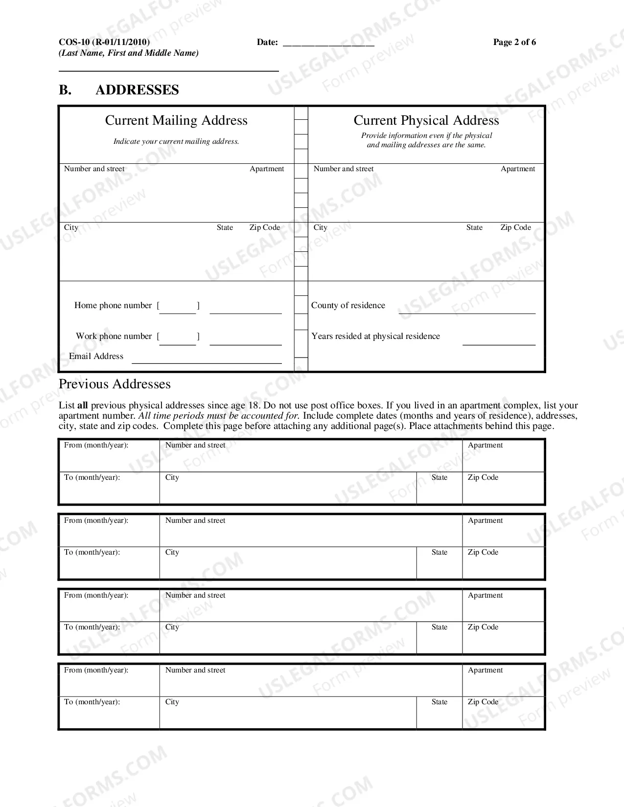 Preview Application for Commutation of Sentence and Instructions and Checklist