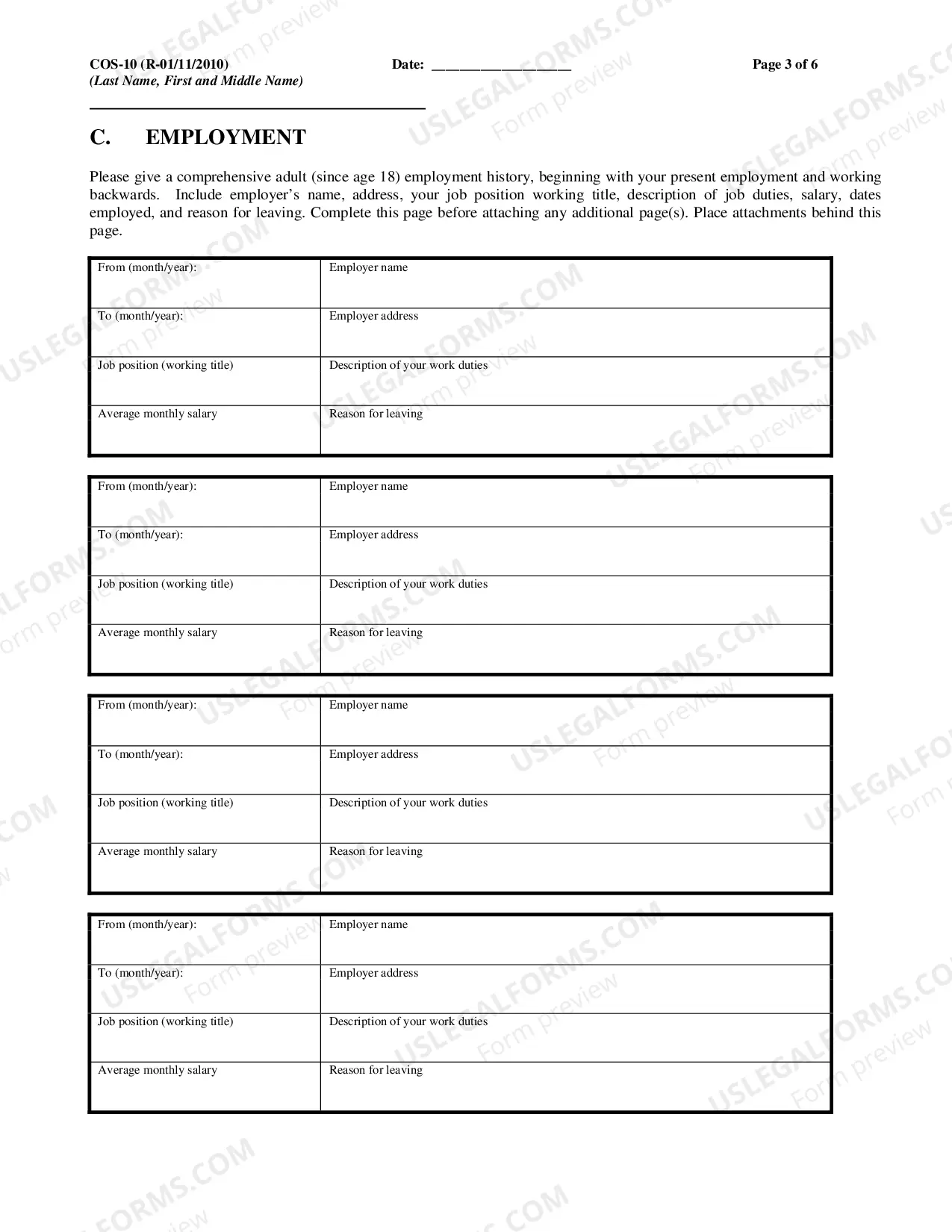 Preview Application for Commutation of Sentence and Instructions and Checklist