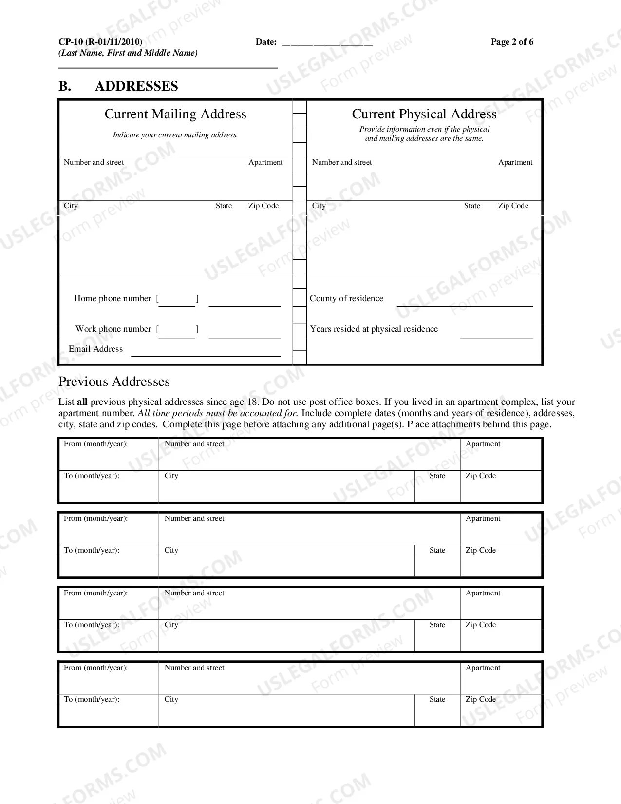 Preview Application for Conditional Pardon
