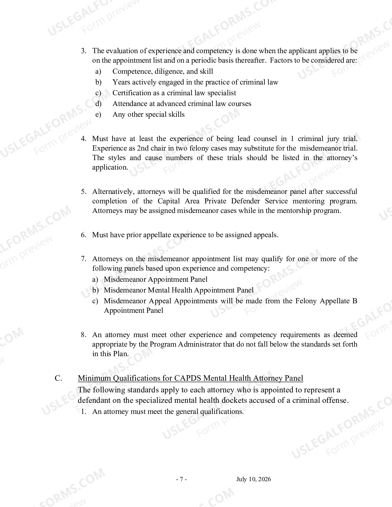 Preview Fair Defense Act Program(Updated October 2016)