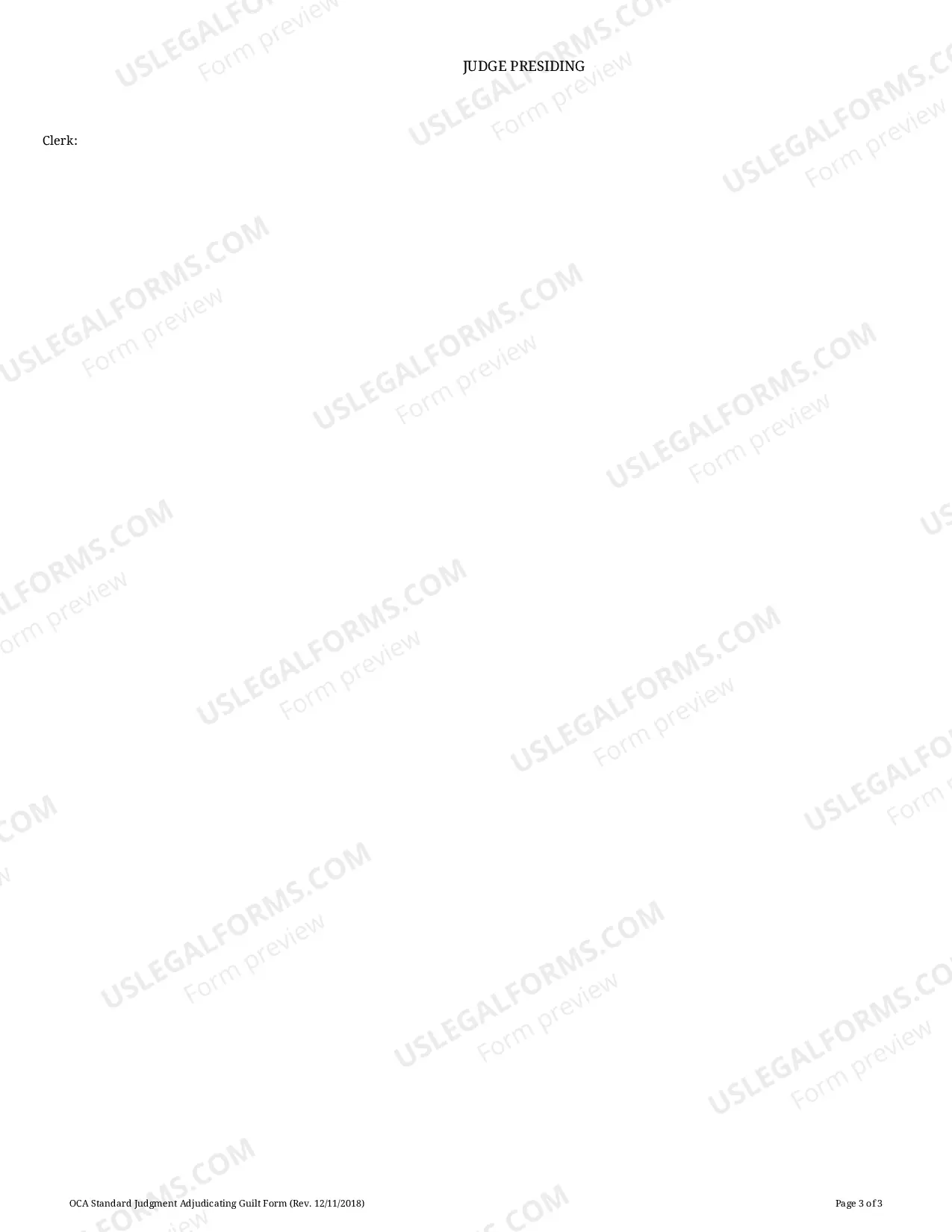 Preview Judgment Adjudicating Guilt