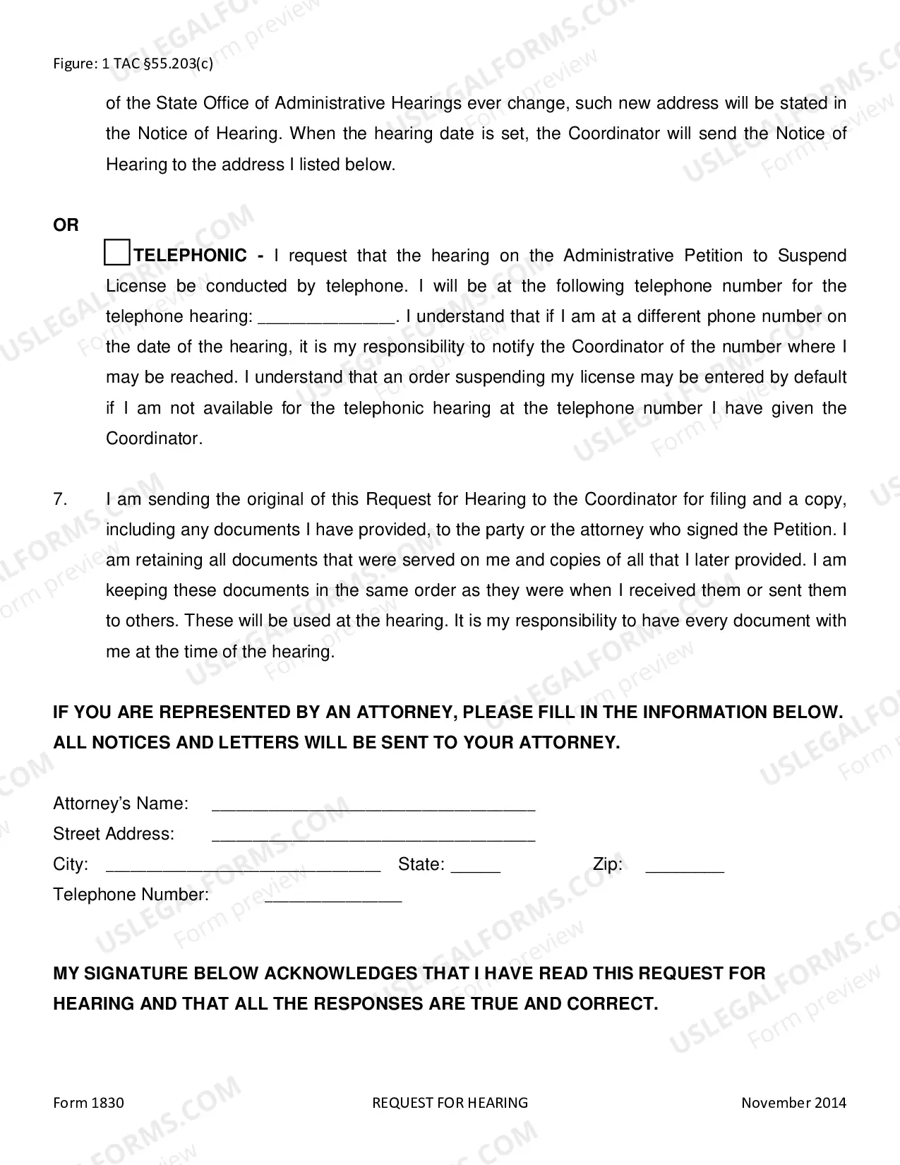 Preview Request for Hearing