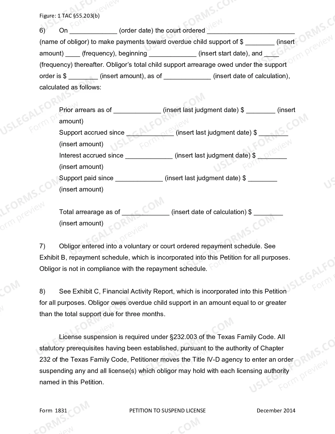 Preview Administrative Petition to Suspend License