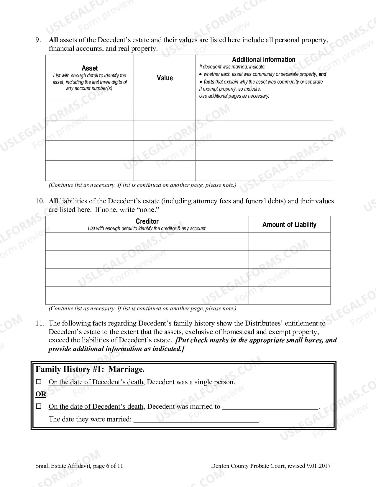 Preview Complete Small Estate Affidavit