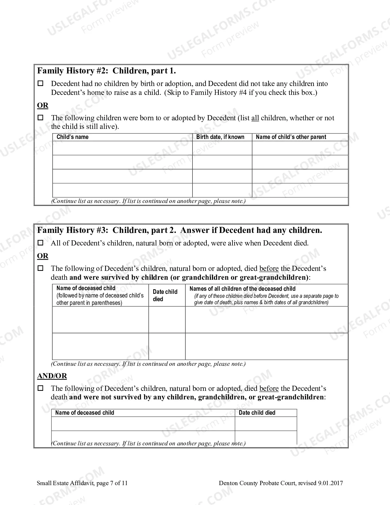 Preview Complete Small Estate Affidavit