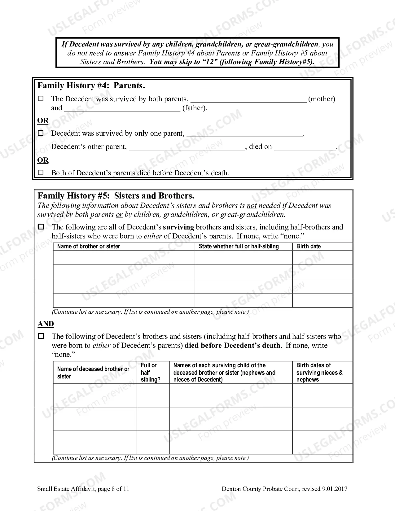 Preview Complete Small Estate Affidavit