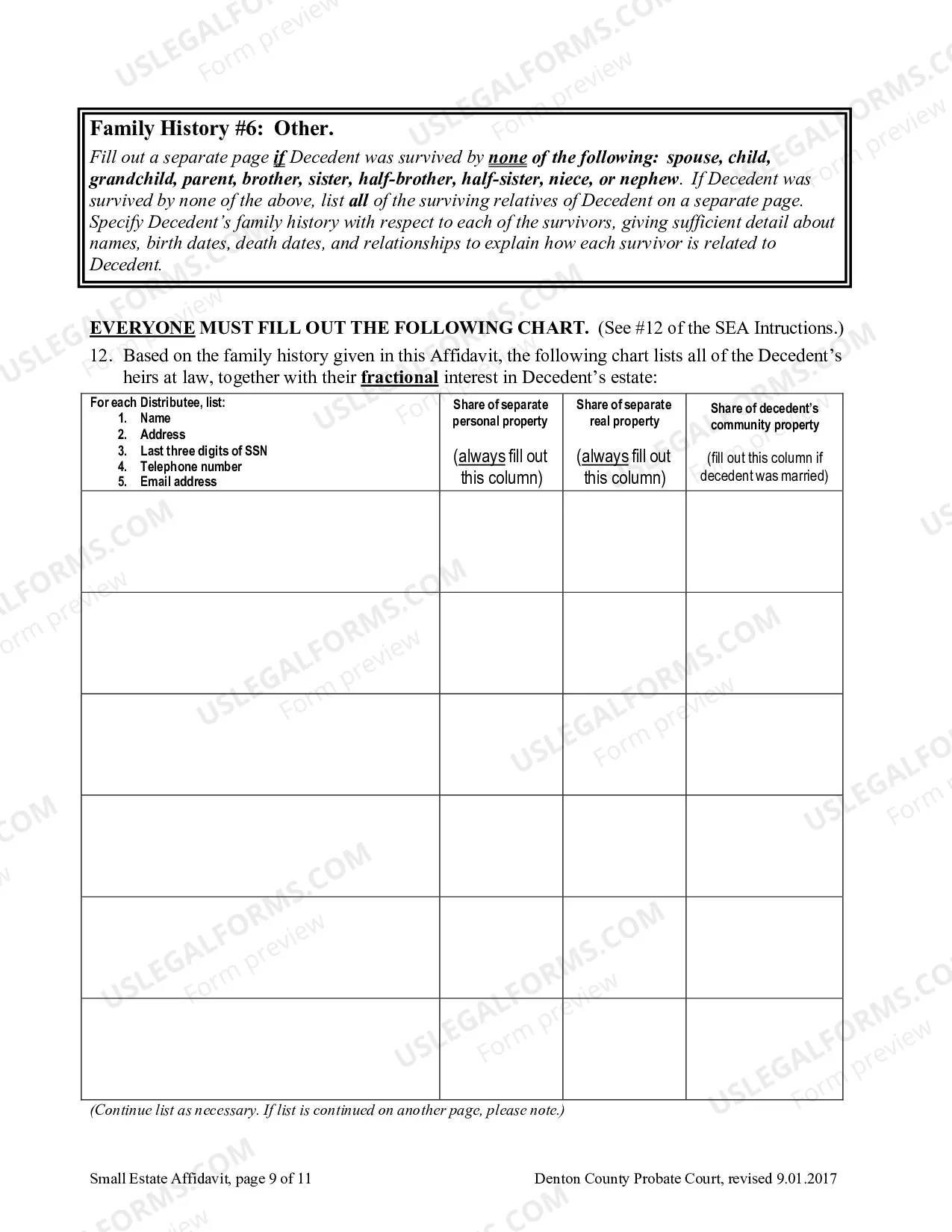 Preview Complete Small Estate Affidavit