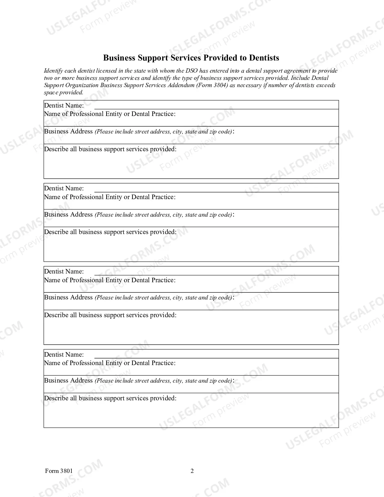 Preview Dental Support Organization Information